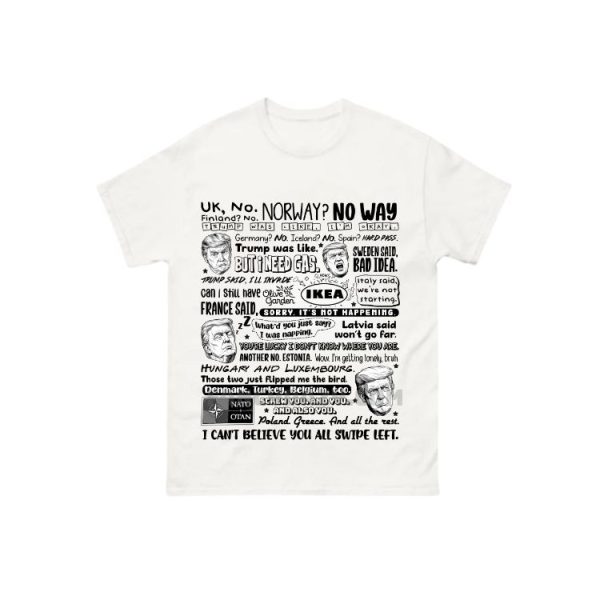 Donald Trump NATO Swipe Left Shirt