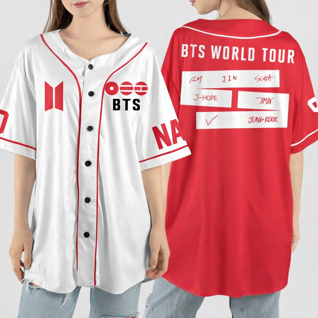 BTS Arirang World Tour 2026 Baseball Jersey Shirt BTS Arirang World Tour 2026 Baseball Jersey Shirt