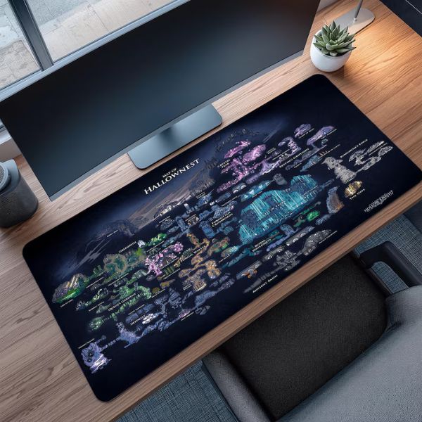 Hollow Knight Hallownest Map Version 2 Desk Mat