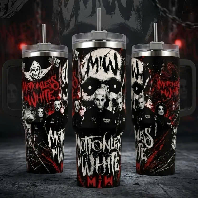 Motionless In White Halloween Tumbler 40oz 1pc Motionless In White Halloween Tumbler 40oz 1pc