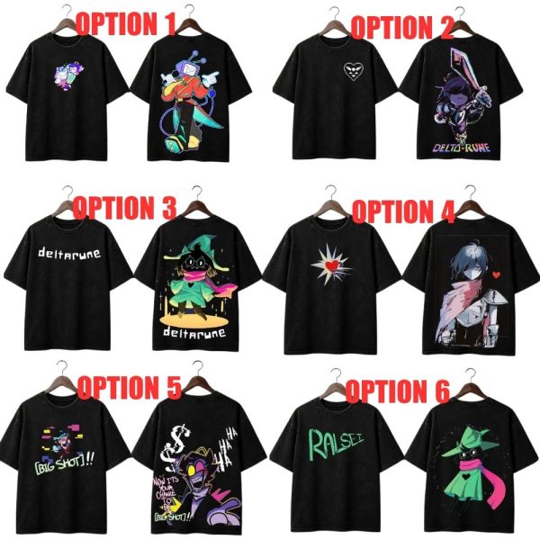 Deltarune Characters Mineral Wash Shirt Collection
