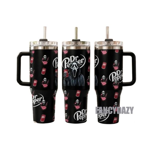 Dr Pepper Scream Ghostface Tumbler 40oz 1pc