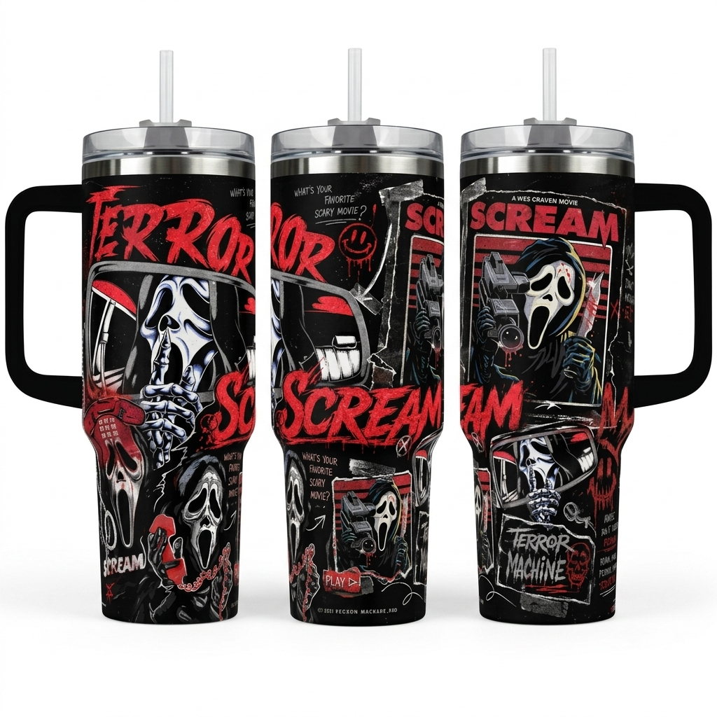 Scream Ghostface Terror Tumbler 40oz 1pc Scream Ghostface Terror Tumbler 40oz 1pc