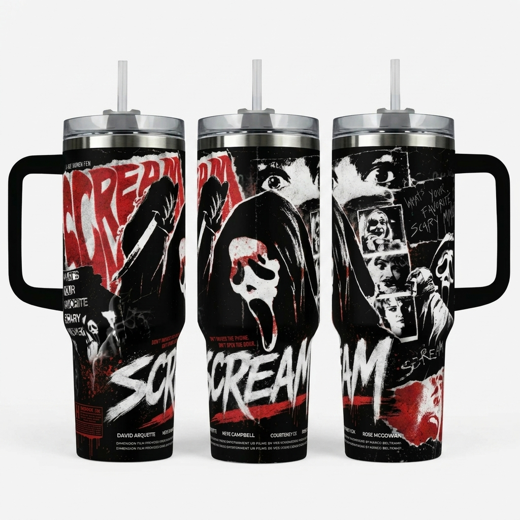Ghostface What’s Your Favorite Scary Movie Tumbler 40oz 1pc Ghostface What’s Your Favorite Scary Movie Tumbler 40oz 1pc