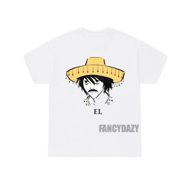 Death Note EL L Lawliet Sombrero Mexican Shirt