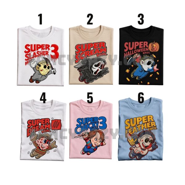 Super Mario Bros x Horror Movie Mashup Shirt