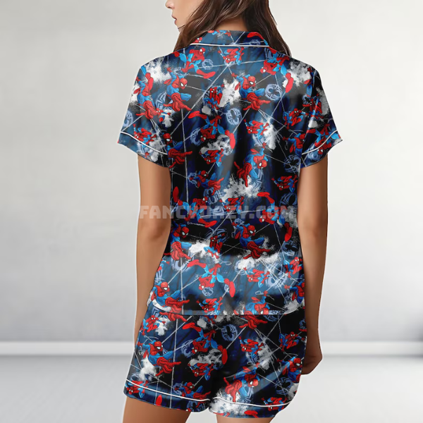 Spiderman Casual Satin Pajamas Set Spiderman Casual Satin Pajamas Set
