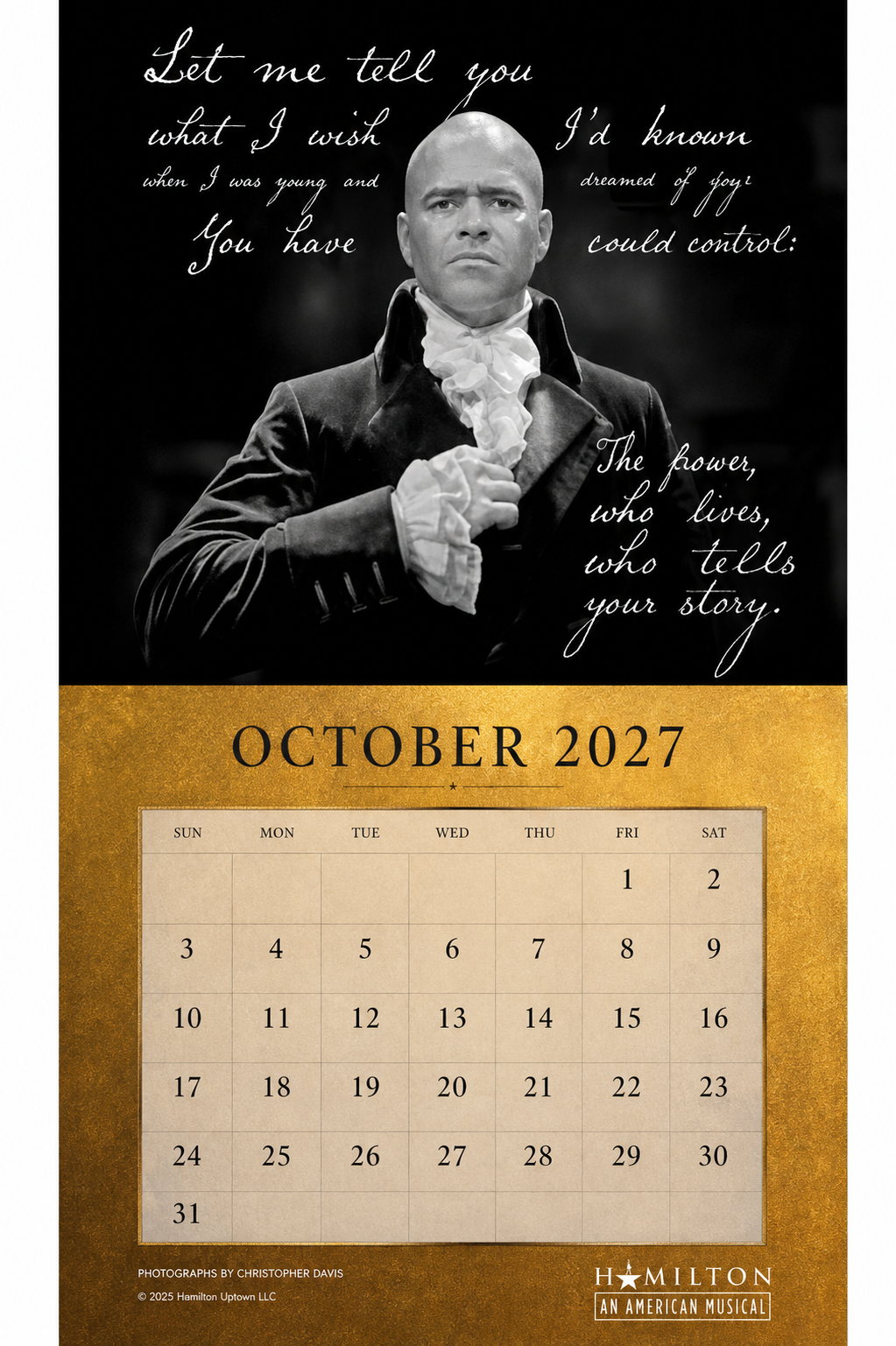 Hamilton 2027 Calendar Hamilton 2027 Calendar