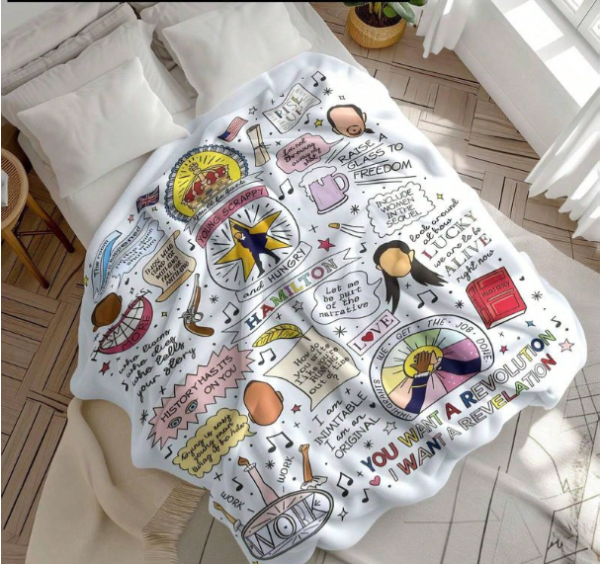 Hamilton Broadway Musical Quotes Blanket