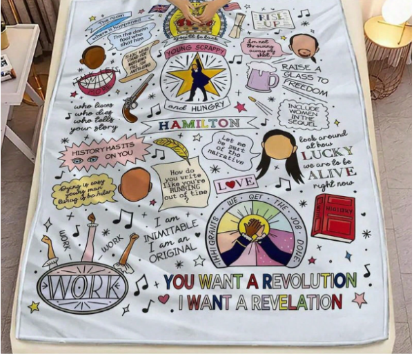Hamilton Broadway Musical Quotes Blanket