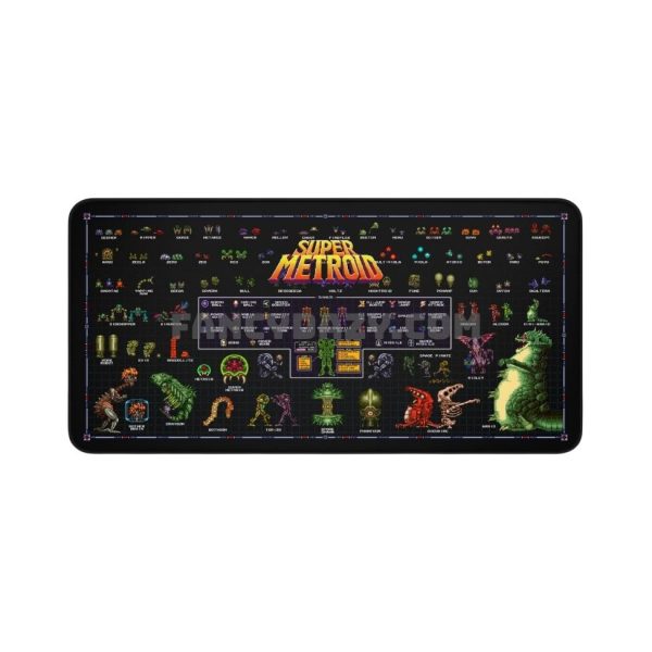 Super Metroid Bestiary Desk Mat
