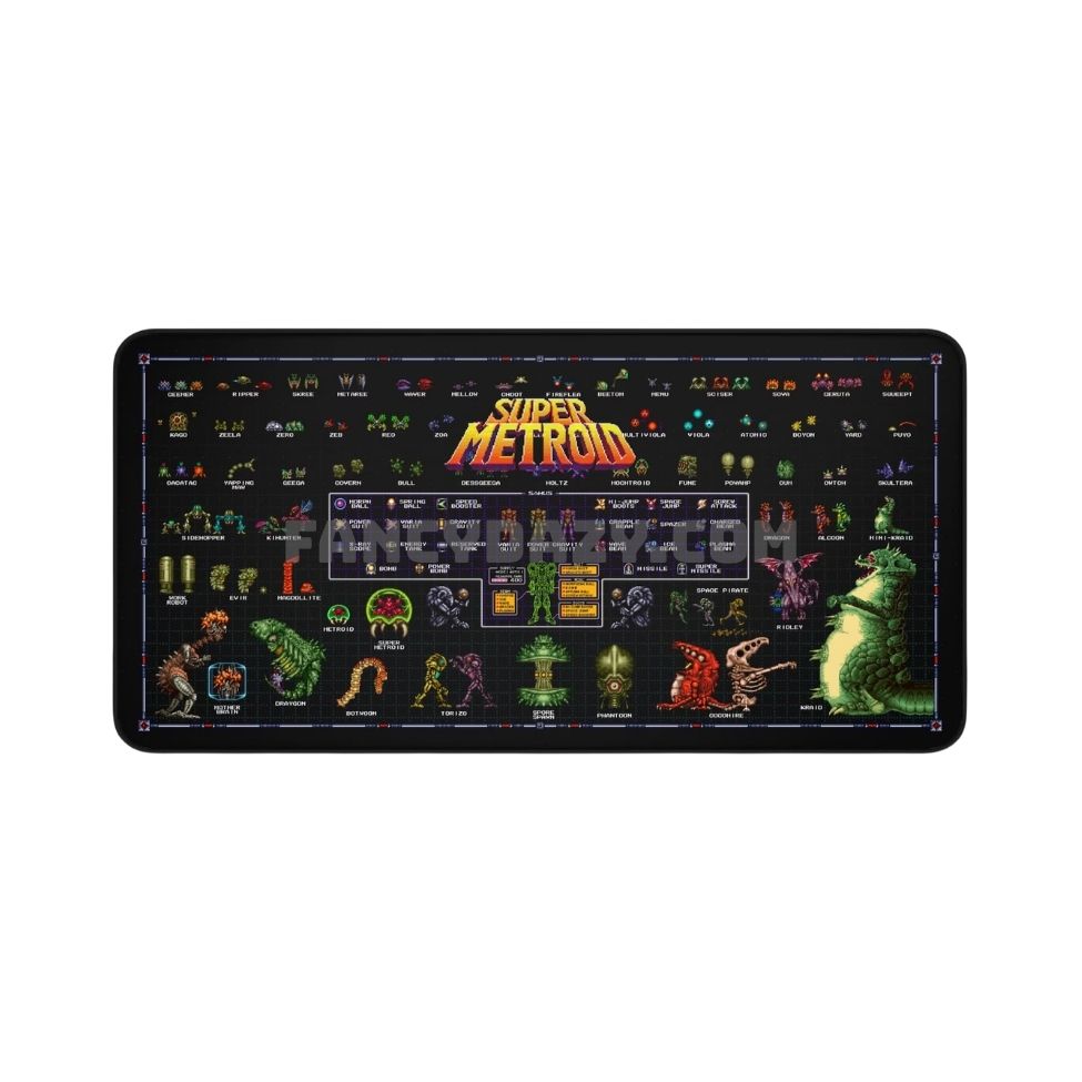 Super Metroid Bestiary Desk Mat Super Metroid Bestiary Desk Mat