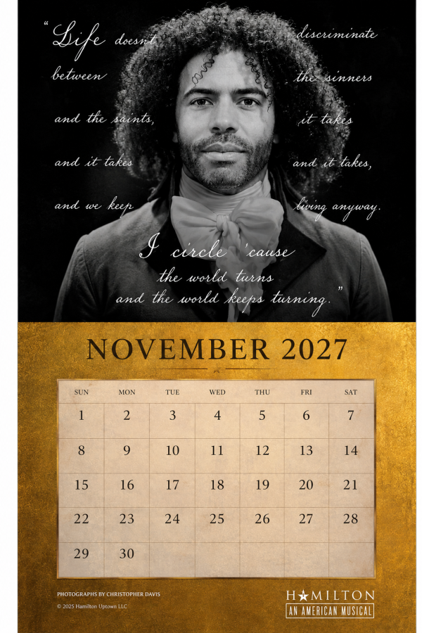 Hamilton 2027 Calendar