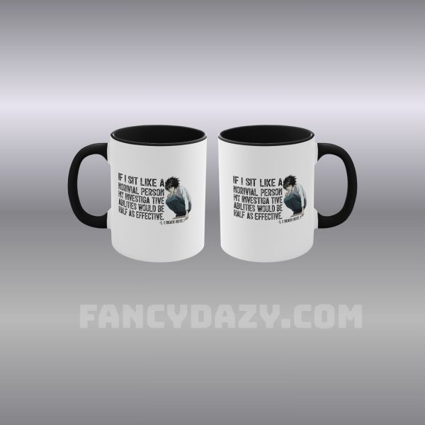Death Note L SIT Quote Printed Mug