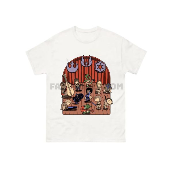 Star War Peanut Parody Cartoon Band  Shirt