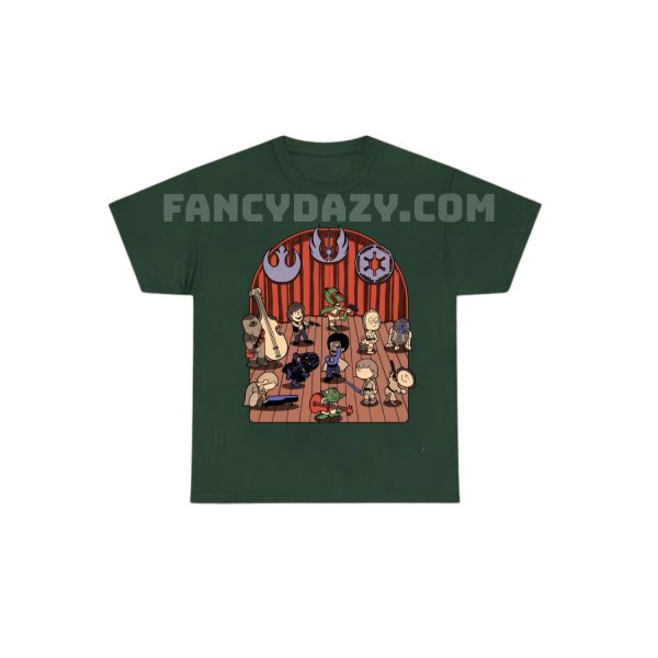 Star War Peanut Parody Cartoon Band  Shirt